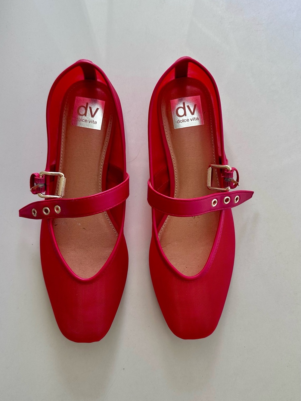 Dolce Vita Vibrant Pink Mary Jane Flats with Buckle